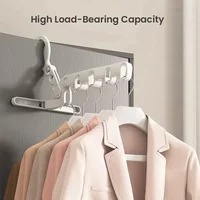 5-Hole Portable Clothes Hanger Foldable Travel Drying Rack for Hotel Camping Backpacking
