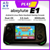 Abxylute E1 Handheld Gaming Console RK3566 3.5-Inch 640*480 Dual-OS Handheld(Android & Linux) 3000mAh Retro Portable PSP Gifts