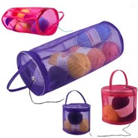 Hollow Mesh Knitting Wool Yarn Bags Portable Storage Bag Solid Color Crochet Handbag Organizer Weave Tools Sewing Accessories