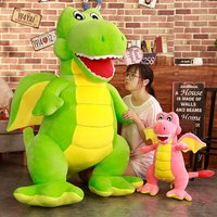 Cute 115cm Giant Dinosaur Plush Toys Cartoon Stuffed Tyrannosaurus Dolls for Girls Boys Birthday Gift