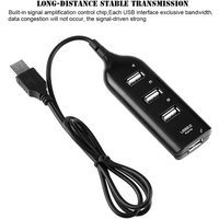 2025 High Speed USB Hub 4 Port USB 2.0 with Cable Mini USB Splitter Hub Use Power Adapter Multiple Socket For PC Laptop Notebook
