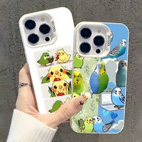 Chubby Cockatiel Parrot BirdS Phone Case For iPhone 17,16,15,14,13,12,11,Pro,Max,Plus,SE,Air,Mini Anti Fall White Bumper