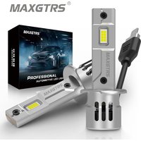 MAXGTRS 2Pcs 20000LM H1 Turbo LED Canbus Headlight Bulb High Power with Fan H1 Bulbs Lamp for Car 6500K White Super Bright 12V