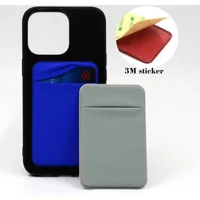 Phone Back Slot Card Holder Wallet Case Strong Adhesive Traceless Lycra Cell Phone Pocket Phone Pouch Accessories