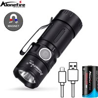Mini lampe torche LED portable X30 5W avec aimant, rechargeable par USB, pour extérieur, enfant, femme, sac à dos, lampe de poche, batterie 16340