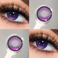 MILL CREEK 1Pair Purple Color Pupils Anime Contact Lenses with Degree Cosplay Accessories Color Korean Lens Beauty Fast Shipping