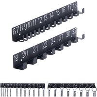 Metal Heavy-Duty Magnetic Tool Organizer Rack - Wall-Mounted Metal Garage Storage System with Numbered for Screwdriver, Wrench