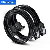 Câble SATA III authentique 6,0 Gbps, câble SATA 3, câble SATA III avec loquet de verrouillage, câble SATA 3.0 pour SSD 2,5'', 3,5'' HDD