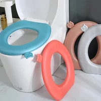 EVA Toilet Seat Cover, Universal, Waterproof, Thick Cushion, with Flip Handle for Easy Installation, Toilet Supplies