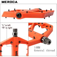MEROCA Bicycle Pedals Ultralight Non-slip Nylon Waterproof Footrest BMX MTB Flat Large Platform Bike Pedal For Road Bicycle Part