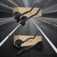 DE TT Extensions Handlebar Super Light 494g, Adjustable 35/55° Aero Carbon Fiber Bar with Internal Routing for Time Trial Bike