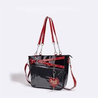 Y2k Aesthetic Underarm Ita Bag Streetwear Girl Transparent Shoulder Bag Heart Shape Chic Chain Handbag DIY Display Crossbody Bag
