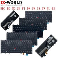 Black NDC BG NO SE FI DK UK IS TR NL EE Backlit Keyboard For Lenovo Thinkpad X380 Yoga 370 S1 4th G4 Laptop 01AV715 01AV682