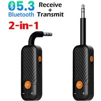 Bluetooth 5.2 Audio Receiver Transmitter 3.5mm AUX With Mic Stereo Music Wireless Adapter For Headphones TV Car Headset Speakers