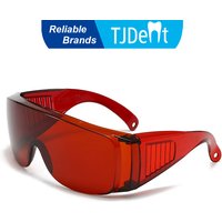 TJDent 1pcs Red Dental Tooth Whitening Curing Light UV Protective Eye Glasses For Dental Clinic Eye Protection Equipment Eyewear