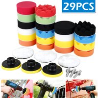29Pcs Auto Polieren Pad Kit 3 zoll Waschbar Polieren Polieren Pads Schwamm Polieren Pads Wiederverwendbare Wolle Faser Polieren pad Auto