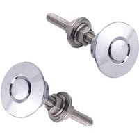 2Pack Universal 1 25in 32mm Aluminum Alloy Quick Release Latch Lock Push Button Clipfor Car Bumper Hood License Plate DIY Silver