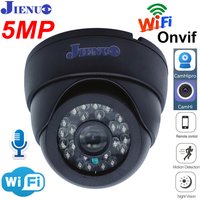 JIENUO Wifi Kamera IP Schwarz Dome HD Infrarot Nachtsicht CCTV Überwachung Video Onvif 1080P Audio Wireless Home Cam camHi 2MP