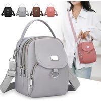 1PC Lady Casual Messenger Bag, Solid Color Multi-function Purse, Multi-layer Lightweight Oxford Handbag, Suitable for Going out