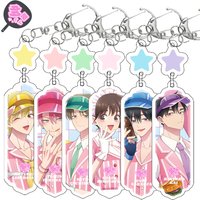 Anime Keychains Tamon's B-Side Tamon Fukuhara Keito Tachibana Acrylic Bag Pendant Cosplay Keyring Accessories Decoration
