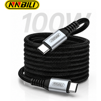 NNBILI 100W USB Type C To USB C Cable 5A PD Fast Charging Cable Type C Wire For Xiaomi Samsung Huawei Oppo Oneplus Macbook iPad