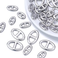 10pcs/lot Stainless Steel Pig Nose Pendants Jewelry Connector Charms For DIY Handmade Bracelet Necklace Findings Accessories