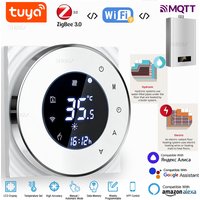 Thermostat intelligent TUYA à écran LCD tactile, ZIGBEE&WIFI, pour chauffage à eau, plancher chauffant électrique, chaudière à gaz, compatible avec Google Home, Alexa, YANDEX, MQTT, Home Assistant