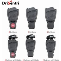 2/3/4 Buttons Smart Insert Key Remote Cover Car Key Fob Case Shell with Balde Battery Fit for Mercedes Benz E ML Class Sprinter