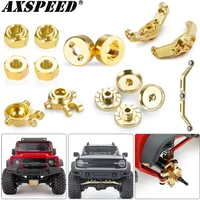 AXSPEED TRX4M Brass Weight Steering Link Blocks Knuckle Diff Cover Caster Blocks Hex Adapter for 1/18 TRX4M Upgrade Parts