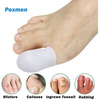 Pexmen 2/4/10Pcs Soft Gel Big Toe Caps Covers Toe Protectors Prevention for Corns Blisters and Ingrown Toenails Foot Care Tool