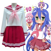 Lucky Star Konata Izumi Hiiragi Kagami Hiiragi Tsukasa Carnival Cosplay Costume Wig Women Kawaii Sailor Set JK Uniform Halloween