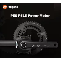 Magene PES P515 Leistungsmesser für Kurbelgarnitur, Spindel-basiertes Leistungsmessgerät, 110 BCD, 4-Loch 24mm Stahlspindel, ANT+ Bluetooth Pedal-Kettenantrieb