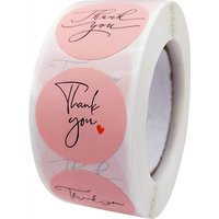 100-500 Pcs Round Laser Handwritten WordArt Thank You Gift Seal Sealing Stickers with Waterproof Wedding Holiday Business Label