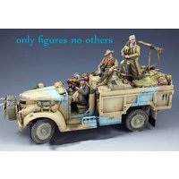 1/35 Resin unpainted model kit, British Desert Patrol (only 4 people without tank) unassembled and unpainted GK