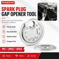 PINMOAP 1/2/5PCS Spark Plug Gap Measuring Instrument Tool Disc Gap Measuring Instrument Double-Sided 0.6-2.4mm 0.02-0.1 Inch