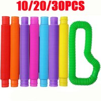 30/20/10PCS Sensory Fidget Tube Toys for Kids ADHD Autism Stress and Anxiety Relief Gifts Party Favors Classroom Prizes