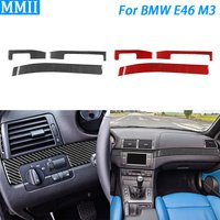 Panneau Prada imbibé de fibre de carbone véritable, revêtement Kiev illage, accessoires de décoration intérieure de voiture, autocollant pour BMW Série 3, E46, M3, 1998-2006