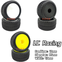 2pc/set Original LC RACING L6146 1/14 Tuggy Tire Wheel 12mm nut Combiner Already glued High grip medium soft tire