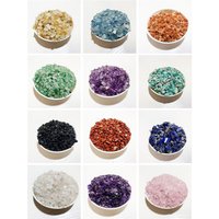 Tumbled Chips Stones Crushed Crystal Quartz , Irregular Shaped Gravels Pebbles Healing Stones, DIY Smoothed Rocks for Potted Pla