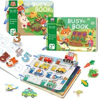 Livre silencieux Montessori pour bébé de 3 à 6 ans, jouets d'éducation précoce, autocollant à crochet et boucle, jeu sensoriel, apprentissage du paradis, mon premier livre occupé