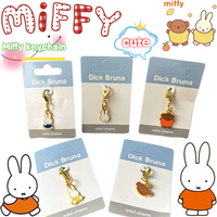 Miffy Boris keychain with high-appearance cartoon print creative metal buckle pendant decoration for men's and women's backpacks