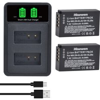 Hisewen EN-EL20 EN-EL20a Battery for Nikon Coolpix P1100 P1000 P950 Coolpix A 1 AW1 1 J1 J2 J3 DL24-500 LED Charger for ENEL20
