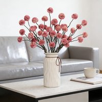 20.1 Inches Leafless Artificial Chrysanthemum Ball Spray for Wedding Home Hotel Decor Valentine Floral Arrangement