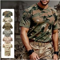 Men's Shirts Tactical Short Sleeve Lightweight Dry Fit Athletic T Shirts Sports Military Undershirt for Hunting Fishing Hiking