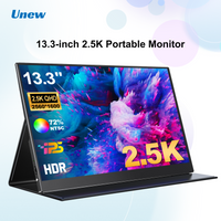 2.5K Portable Monitor 13.3” 2560x1600 External Display 16:10 Second Monitor Screen Type-C HDMI for Xbox Switch PS Phone