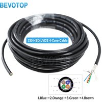 BEVOTOP HSD 535 4-adriges schwarzes 100 Ohm 1M/2M/3M/5M/10M PVC-isoliertes, abgeschirmtes HSD-LVDS-4-adriges Kabel für 4-poligen Steckverbinder
