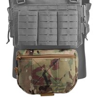 Tactical Vest Chest Rig Drop Dump Pouch Bag For CRM CRX Vest Plate Carrier Storage Hunting Gear Chest Pouch Lower Belly Bag