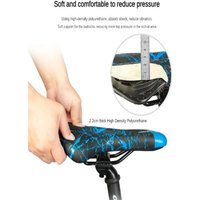 AliExpress Soft PU Leather Bicycle Saddle Gel Filled Shockproof Mountain Road Bike Seat Graffiti Comfortable Cycling Cushion