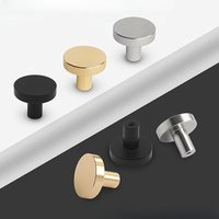 6PCS metal circular cabinet handles - suitable for kitchen, bathroom, dressing table, bedroom wardrobe, and foyer storage cabi