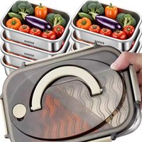 316 Stainless Steel Lunch Box Sealed Crisper Bento Boxes Portable Camping Picnic Salad Bowl Refrigerator Food Storage Container